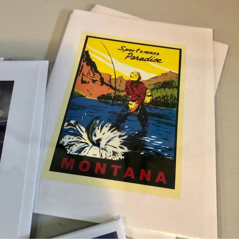 Montana And Great Falls Montana Notecards And Magnets Bundle Of Twelve New